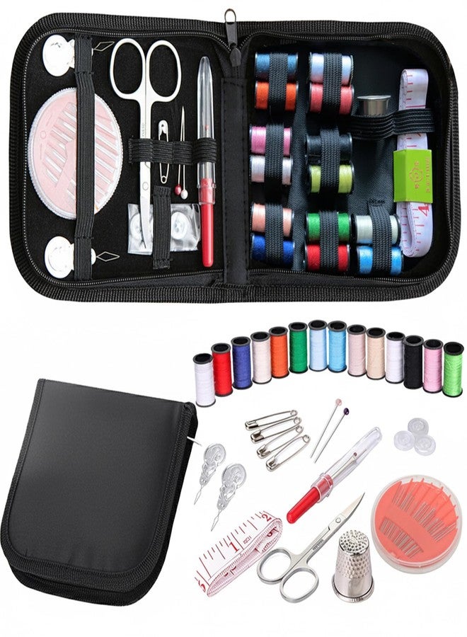 SHANDERBAR Sewing Kit,Sewing Bag Set, Portable Sewing Kit - DIY Supplies with Accessories, Ideal for Adults, Beginners, Travelers and More. Includes Black Handbag. - Image 1
